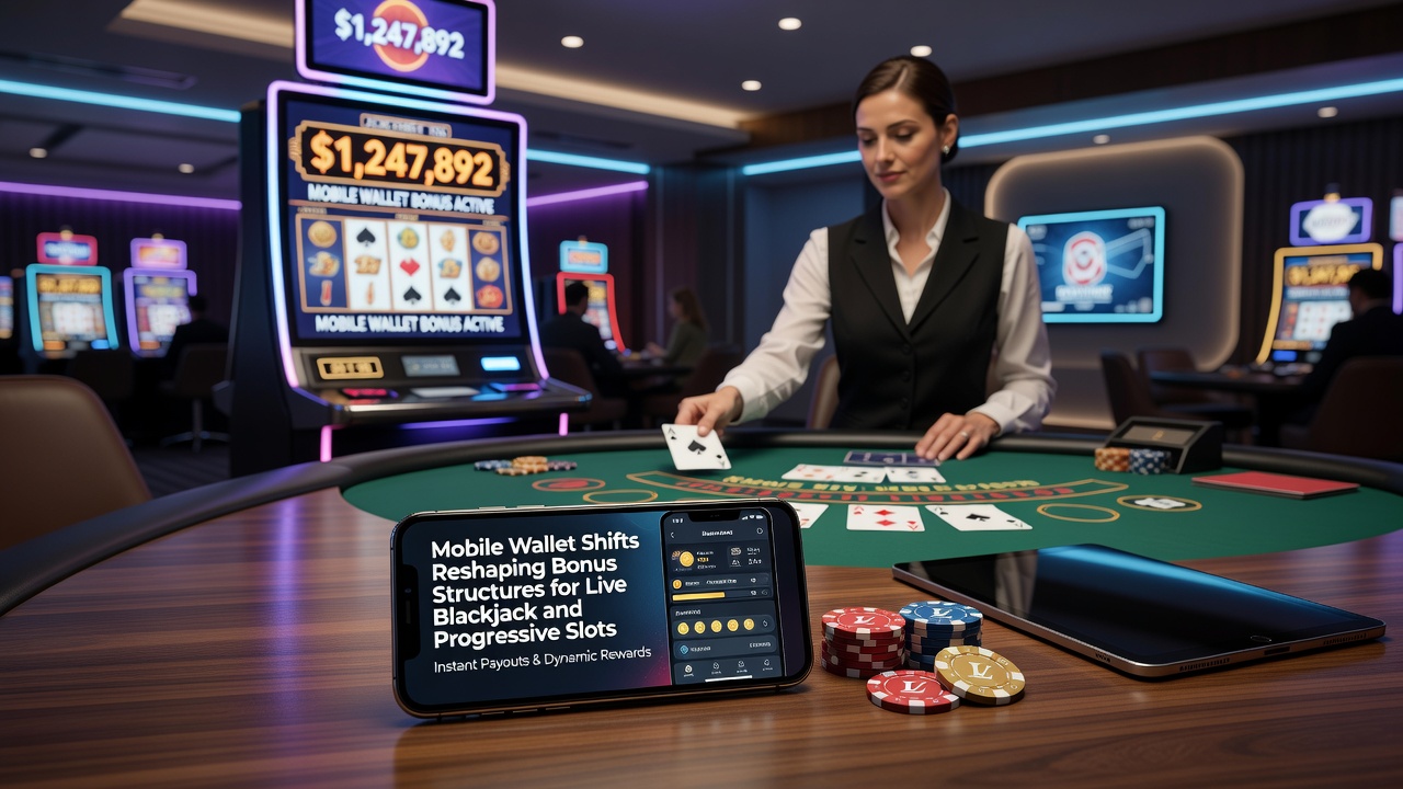 Progressive Slot-Spiele mit mobiler Wallet-Zahlung und Bonusanzeige